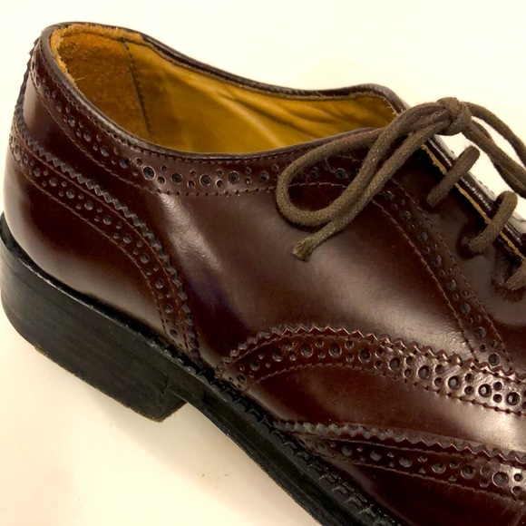 Amalfi 9.5 Shoes Burgundy Leather Upper Lining & Sole Lace up Toe & Other Detail - Picture 9 of 10